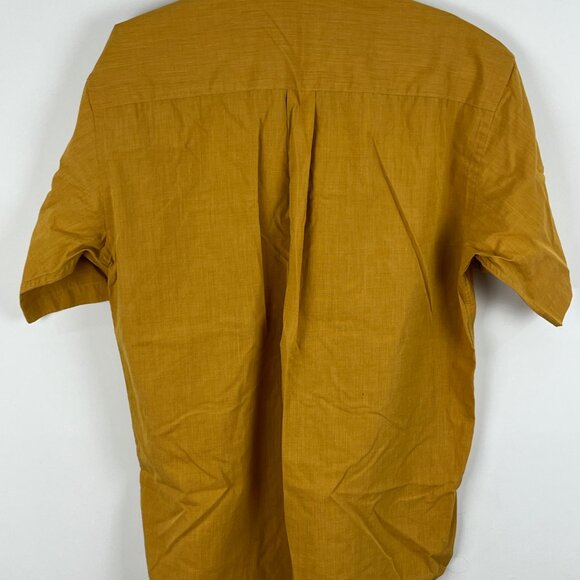 Leo Chevalier Design Casual Button Shirt Size L Beige Short Sleeve Pocket - Picture 6 of 9